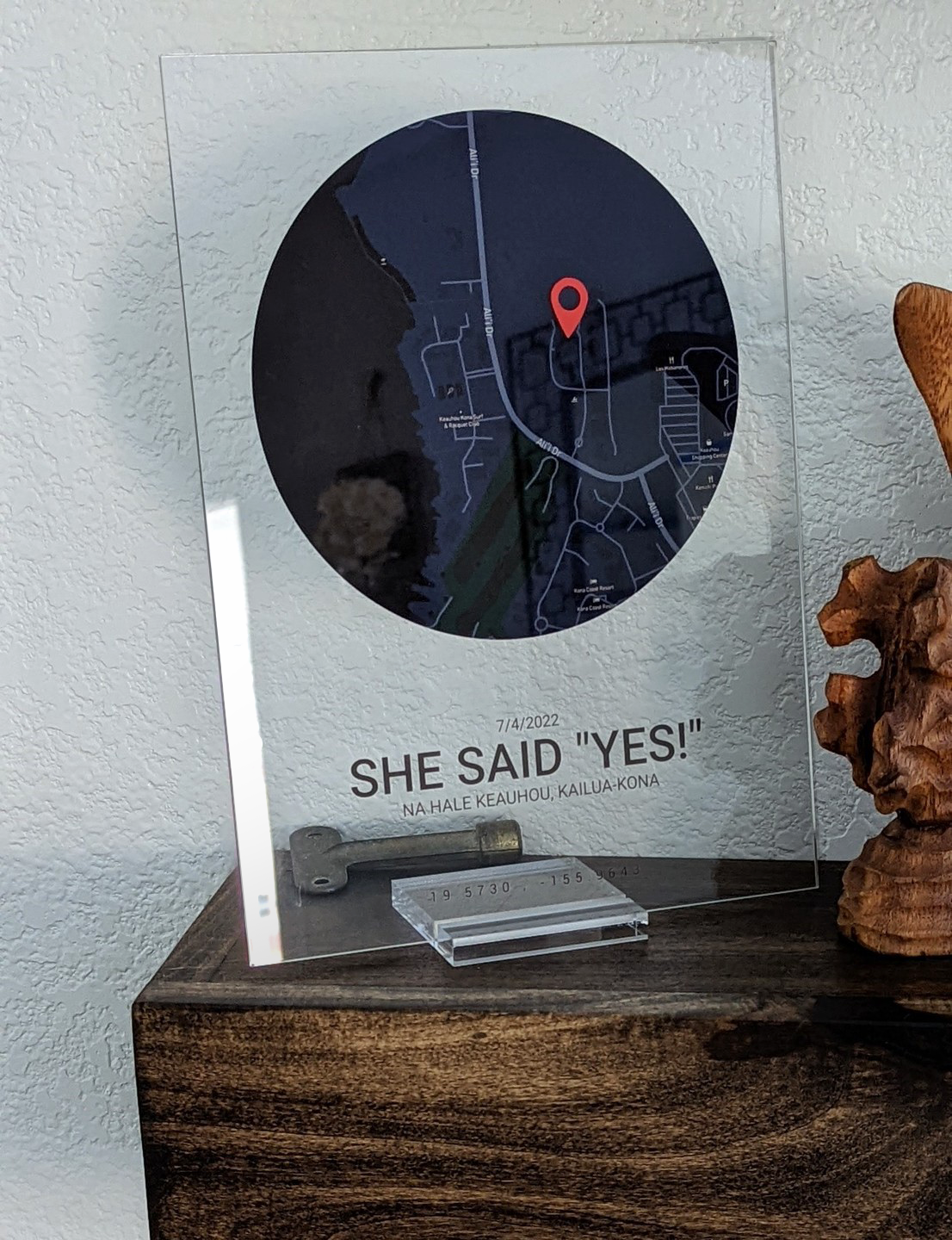 Personalized Map Plaque
