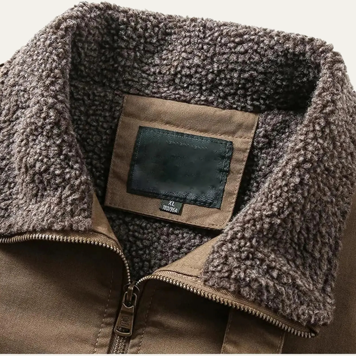 Warm Shearling Lined Mens Winter Parka Jacket