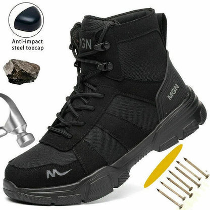 Waterproof Insulated Work Boots with Steel Toe Caps