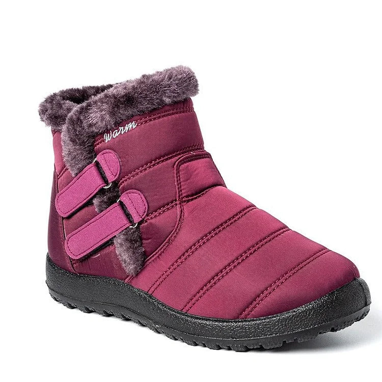 Warm Faux Fur Platform Ankle Boots for Women