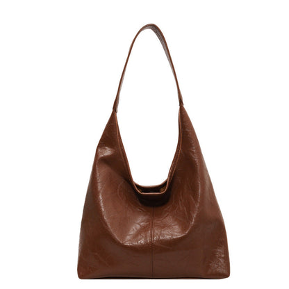 Women's Classic Leather Large Shoulder Bag