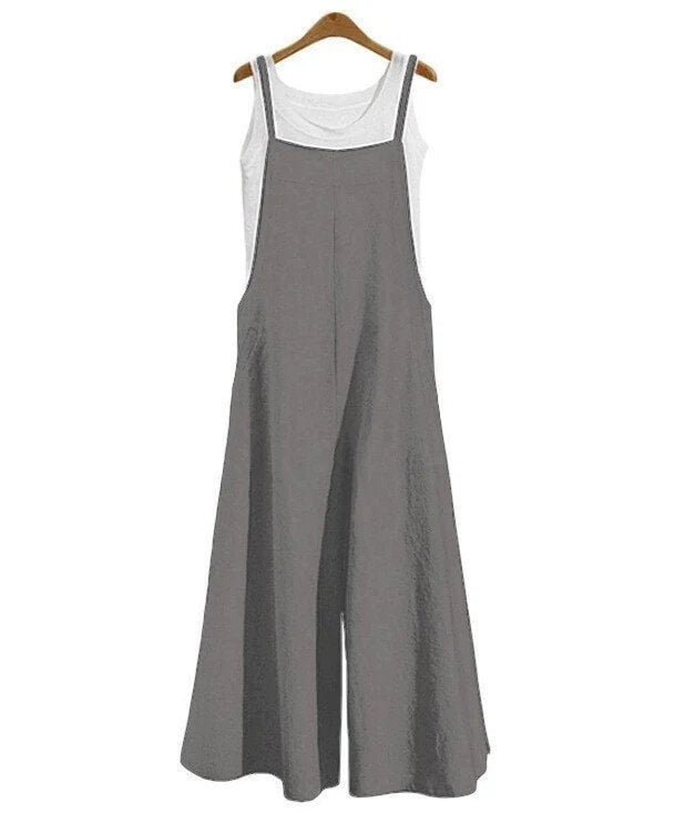 Women's Warm Weather Sleeveless Romper with Pockets