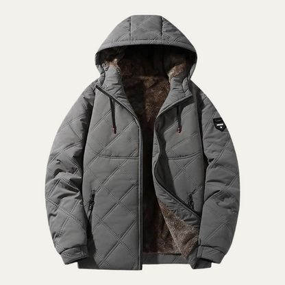 Warm Men's Padded Fleece Lined Winter Jacket