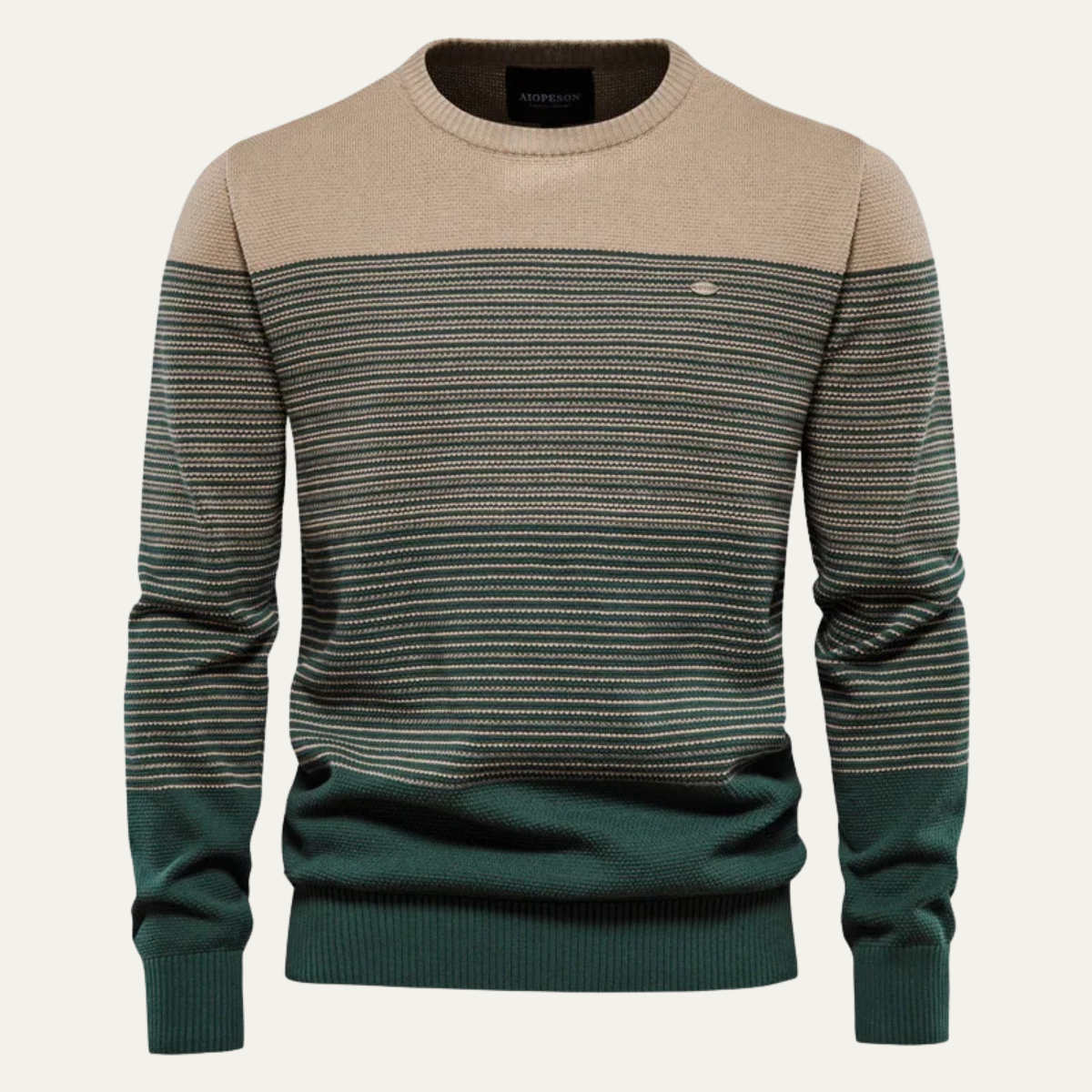 Classic Mens Relaxed Fit Striped Sweater - OutfitLondon