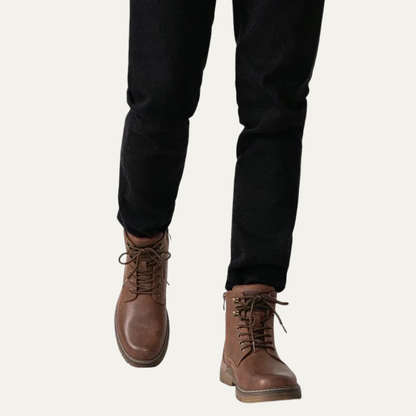 Tough Tactical Lace Up Ankle Boots with Rubber Sole