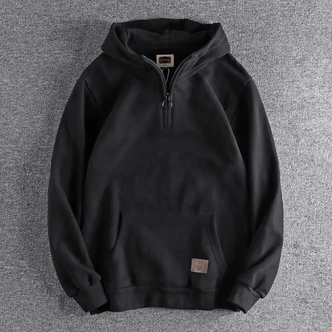 Men's Soft Fleece Hooded Sweatshirt with Pocket - OutfitLondon