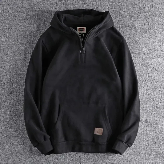 Men's Soft Fleece Hooded Sweatshirt with Pocket - OutfitLondon