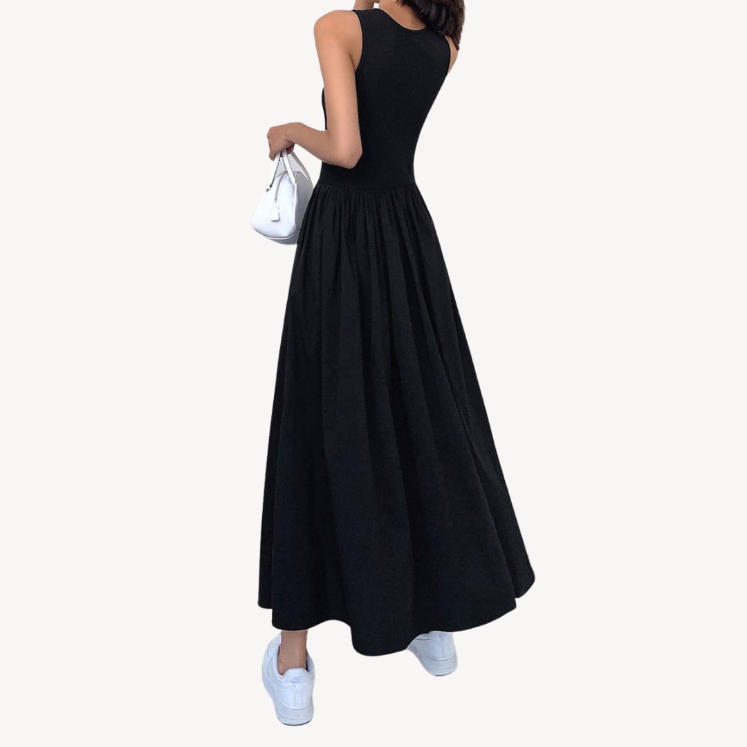 Chic Strapless Flowy Long Maxi Dress