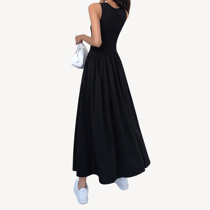 Chic Strapless Flowy Long Maxi Dress