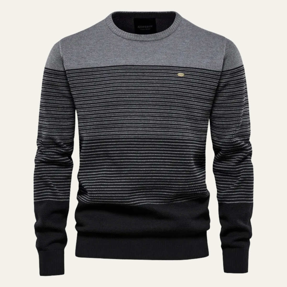 Classic Mens Relaxed Fit Striped Sweater