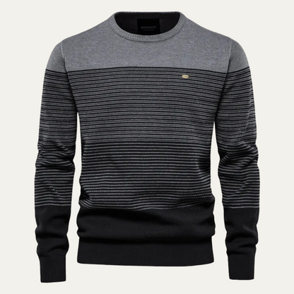 Classic Mens Relaxed Fit Striped Sweater