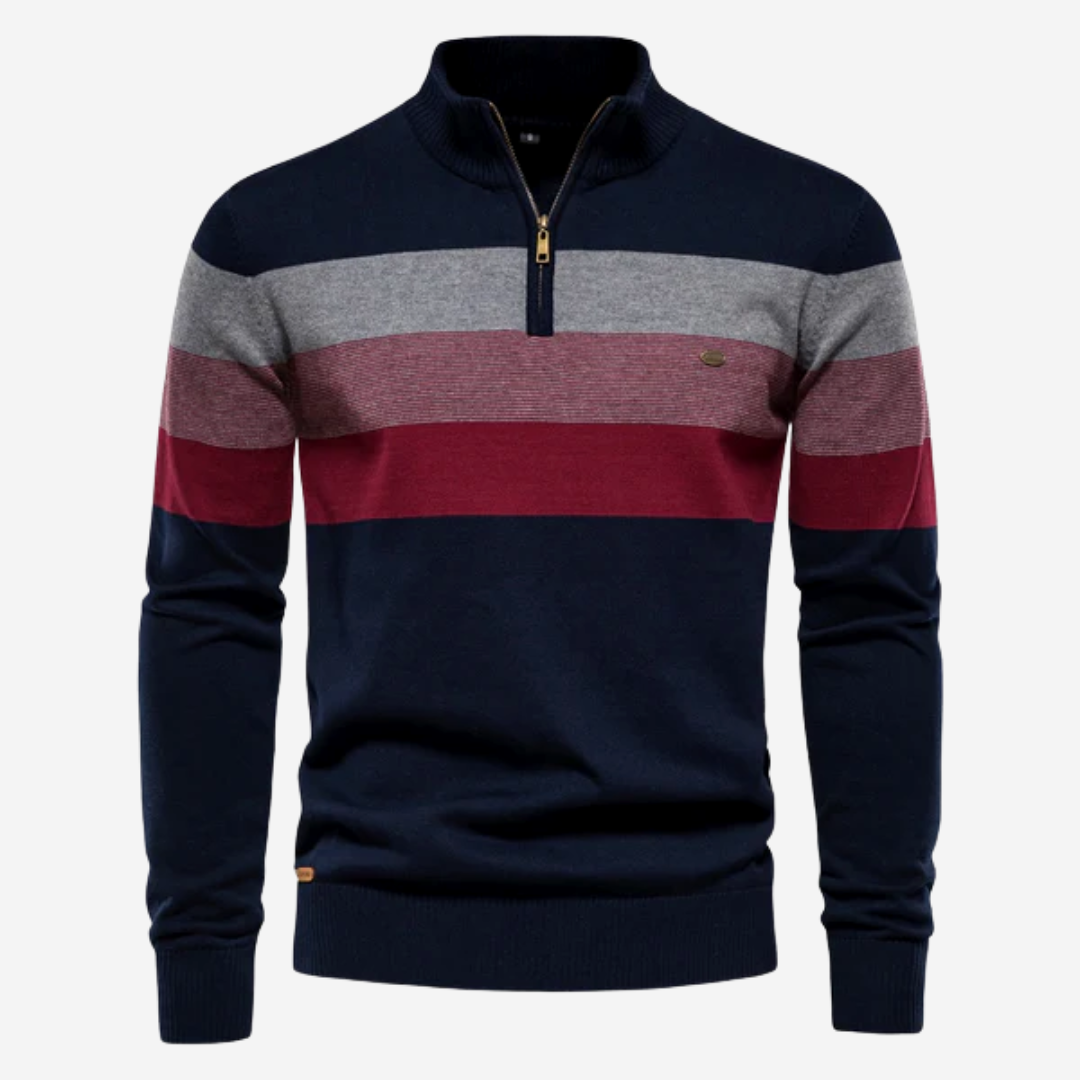 Traditional Mens Horizontal Stripe Pullover