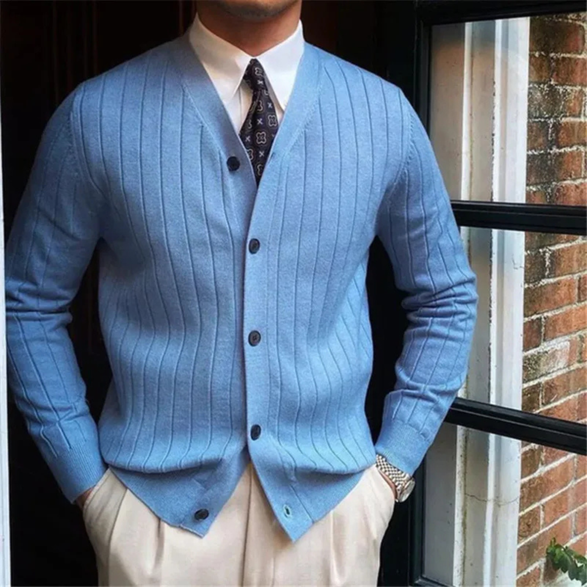 Classic Men's Slim Fit Knitted Cardigan