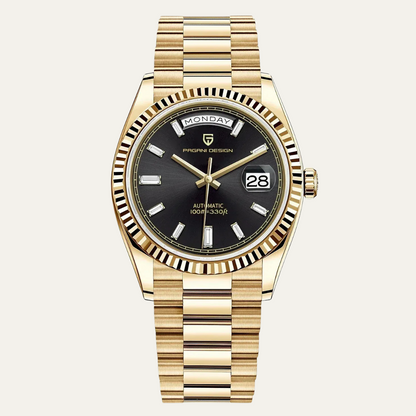 Men's Luxury Quartz Watch with Silver Strap