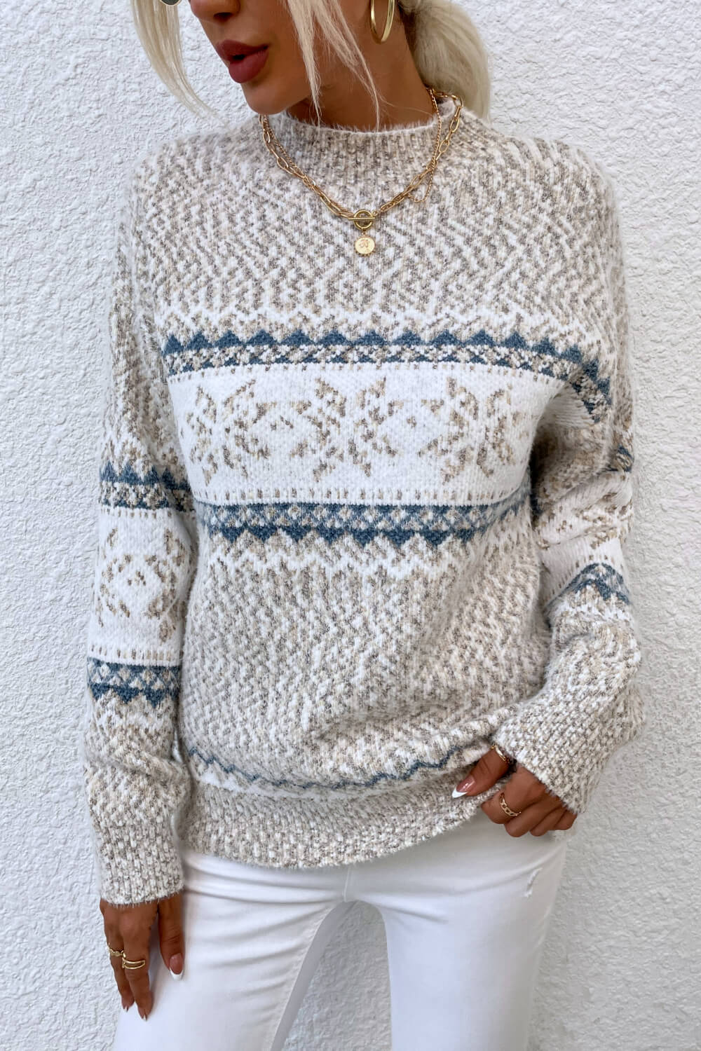 Cozy Cold Weather Crew Neck Jumper Sweater