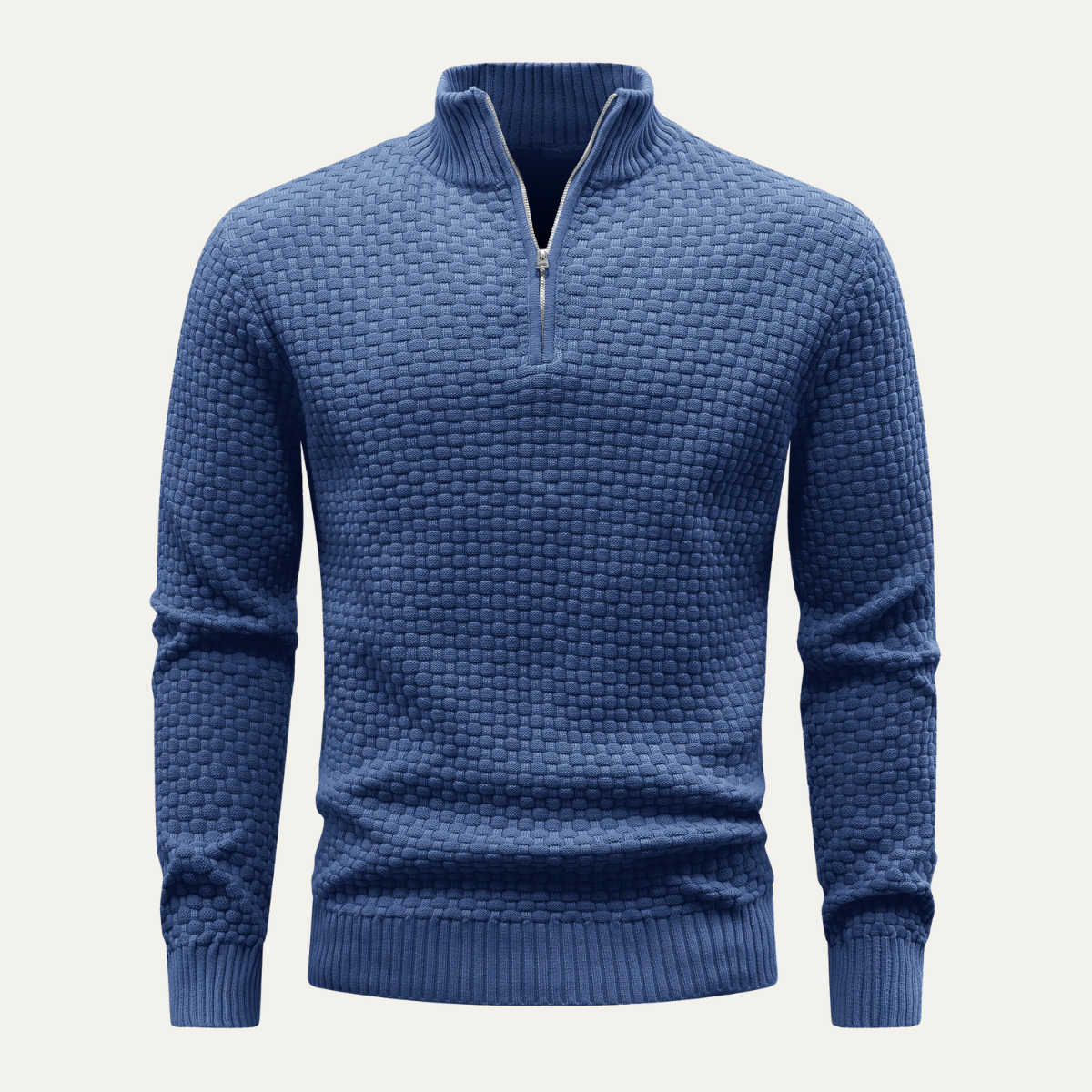 Warm Men's Half Zip Winter Sweater