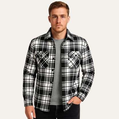 Warm Plaid Flannel Mens Jacket