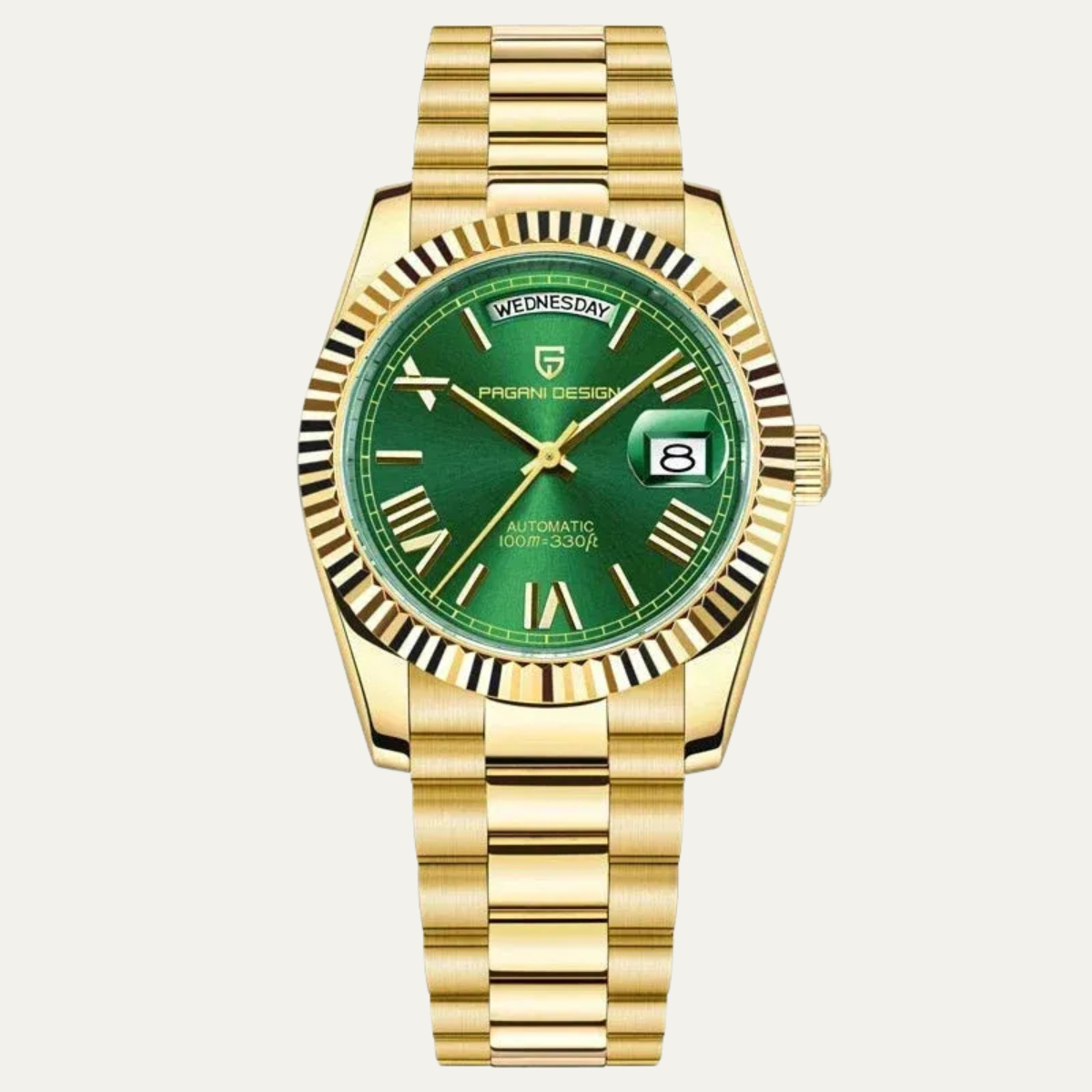 Men's Luxury Quartz Watch with Silver Strap