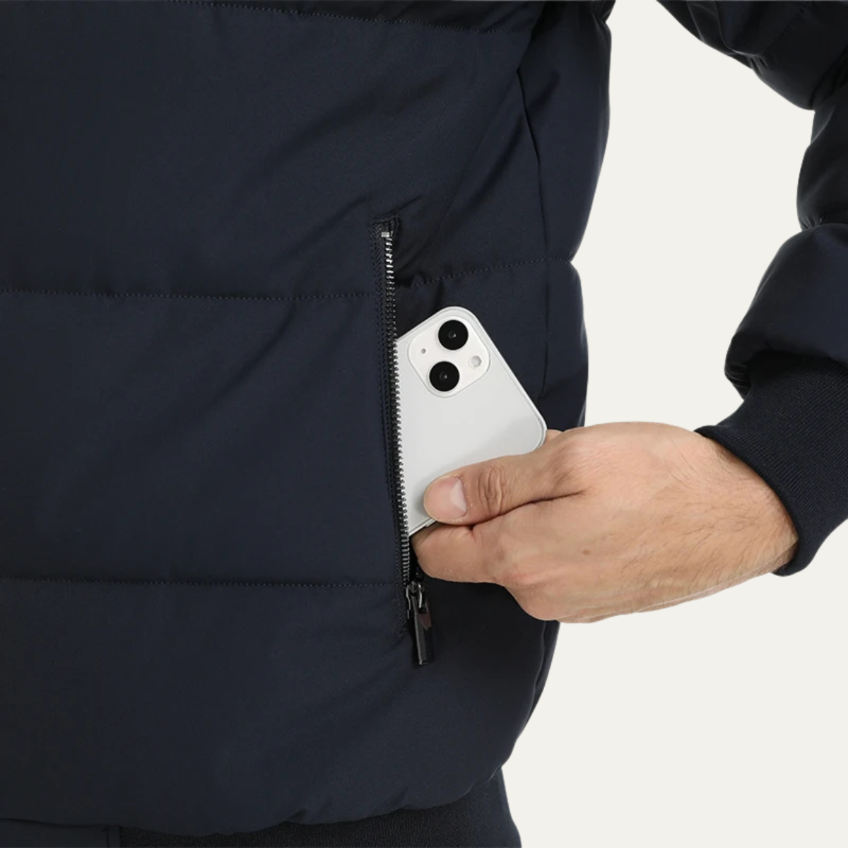 Warm Men's Quilted Down Puffer Coat