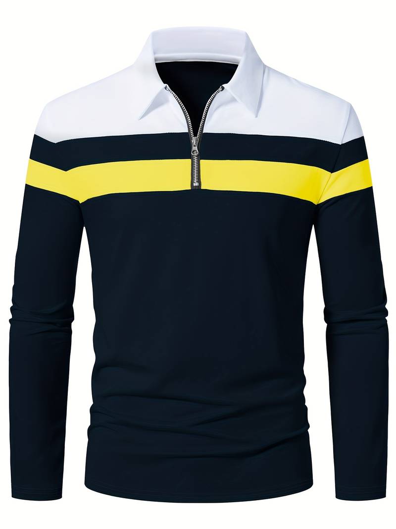 Classic Mens Zip Polo Shirt
