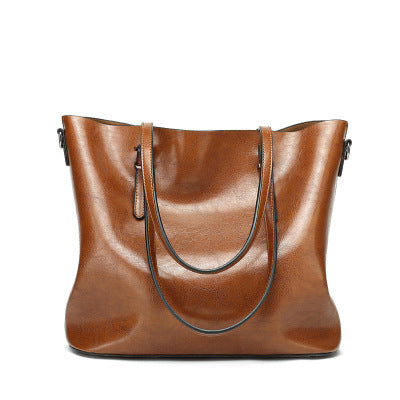Large Synthetic Leather Shoulder Bag