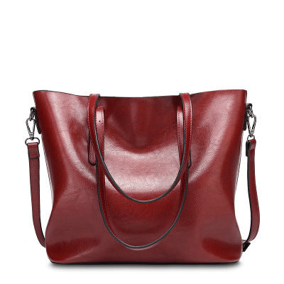 Large Synthetic Leather Shoulder Bag