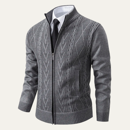 Warm Men's Knitted Zipper Cardigan Sweater
