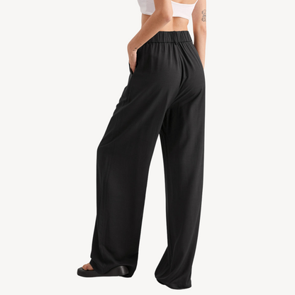 Ladies Comfortable Flowy Wide Leg Trousers