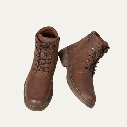 Tough Tactical Lace Up Ankle Boots with Rubber Sole