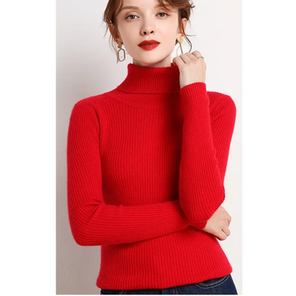 Slim Fit Women's Crew Neck Wool Sweater