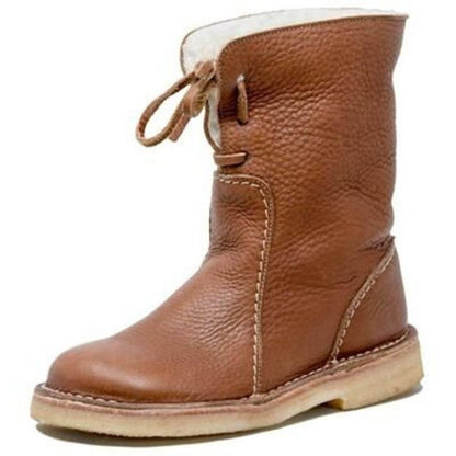 Leather Waterproof Winter Snow Boots