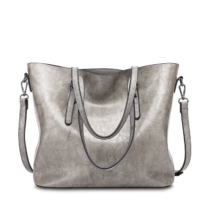 Large Synthetic Leather Shoulder Bag