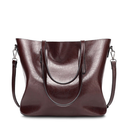 Large Synthetic Leather Shoulder Bag