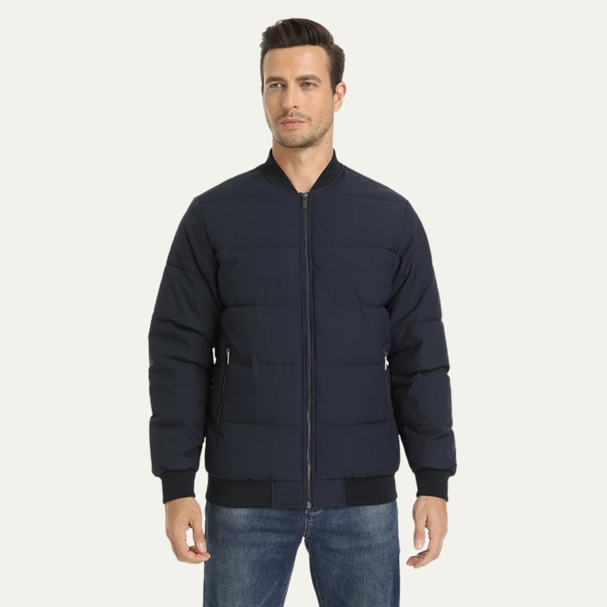 Warm Men's Quilted Down Puffer Coat