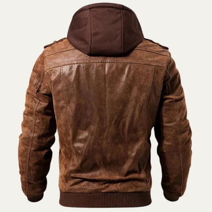 Classic Brown Mens Leather Motorcycle Jacket