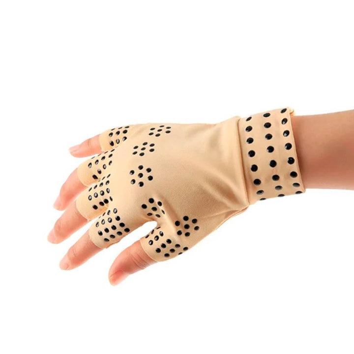 Fingerless Arthritis Gloves | Magnetic Compression Gloves for Arthritis Pain Relief - Improved Circulation - Reduced Swelling