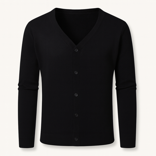Casual Men's V Neck Open Cardigan Sweater - OutfitLondon