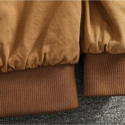 Warm Men's Fleece Lined Cotton Bomber Jacket