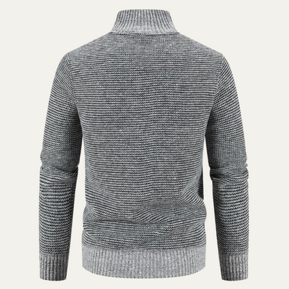 Warm Men's Fleece Knit Winter Coat