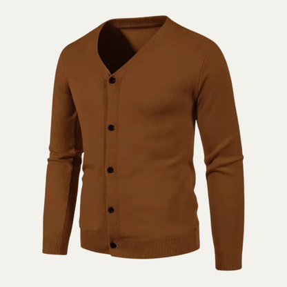Slim Fit Men's V Neck Casual Cardigan Sweater
