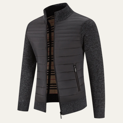 Warm Men's Fleece Knit Winter Coat