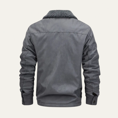 Warm Fake Fur Zip Up Tactical Jacket