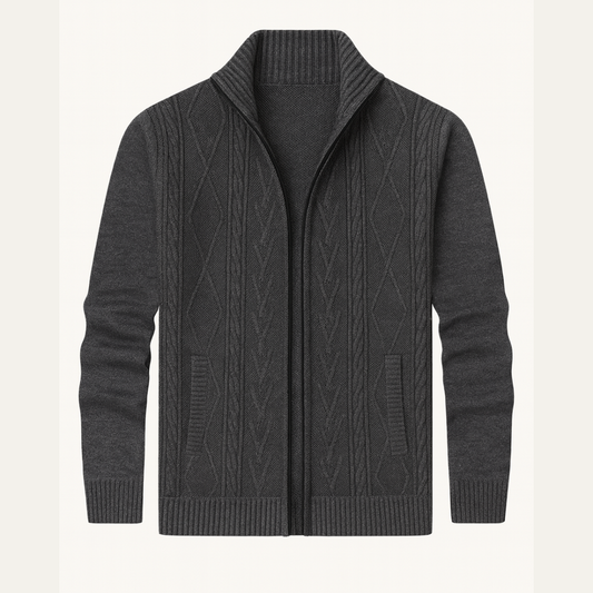 Warm Men's Knitted Zipper Cardigan Sweater - OutfitLondon