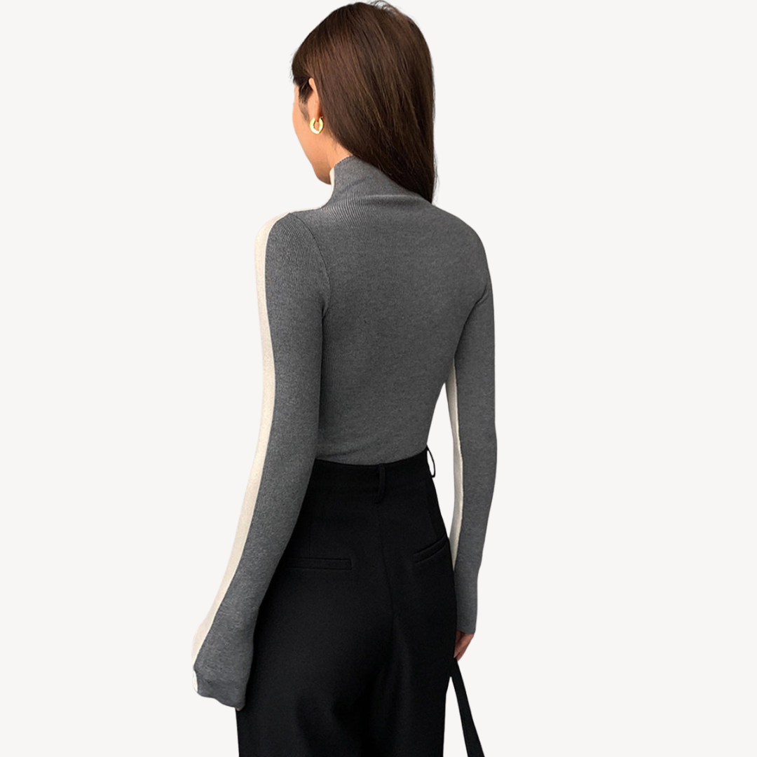 Ladies Classic Dual Color Sweater Top