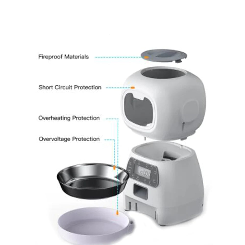 Automatic Cat Dog Feeder With Timer Pet Supplies 3.5L Smart Food Dispenser For Pets