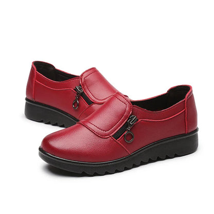 Soft Leather Slip On Loafers for Women