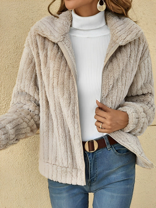 Casual Women's Zip Jacket Relaxed Fit - OutfitLondon