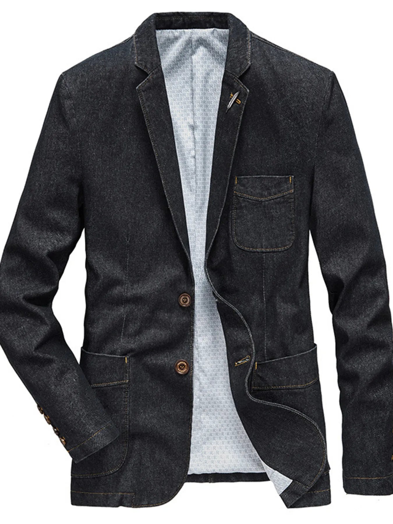 Large Size Slim Fit Jeans Jacket - OutfitLondon