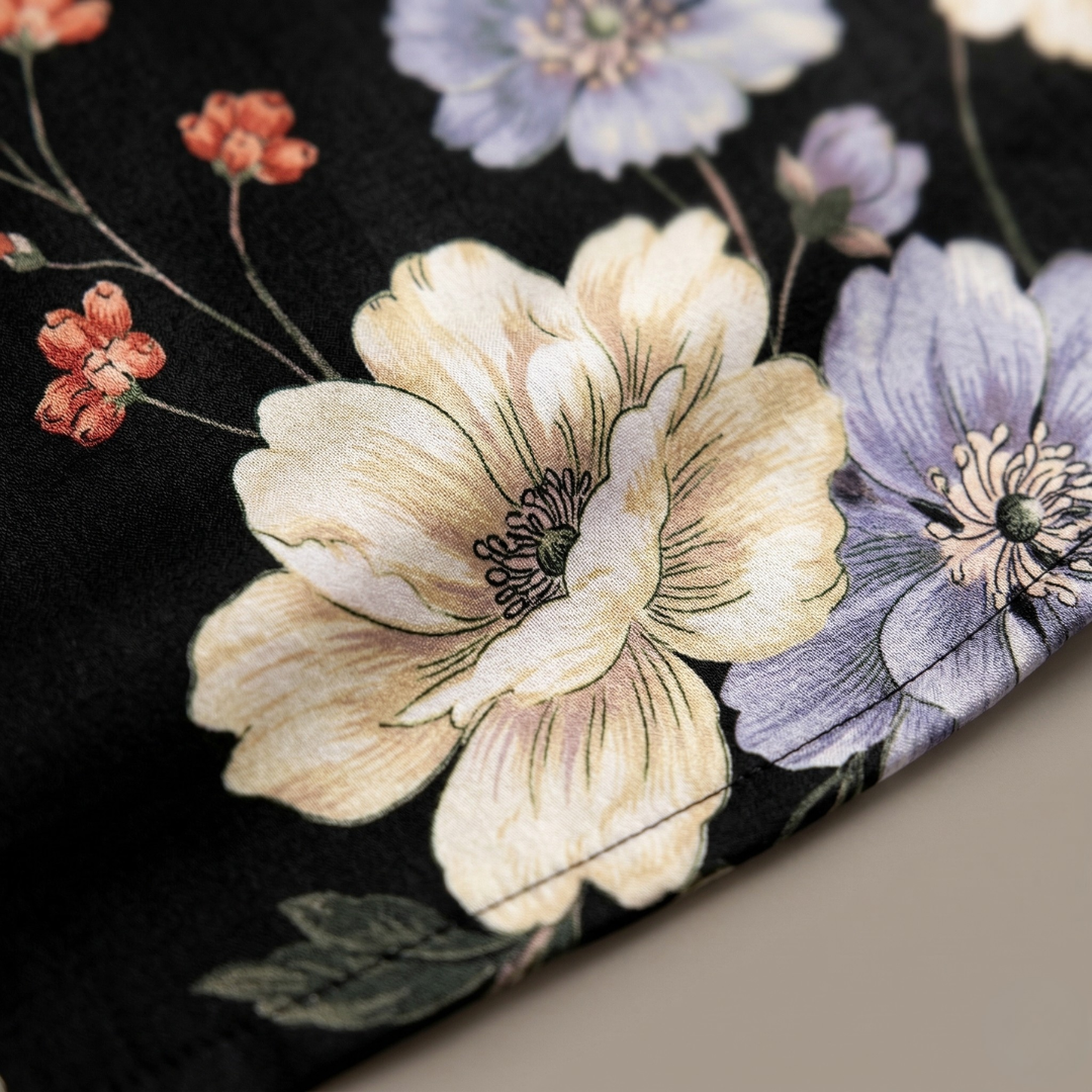 Pretty Floral Short Sleeve Relaxed Fit Blouse