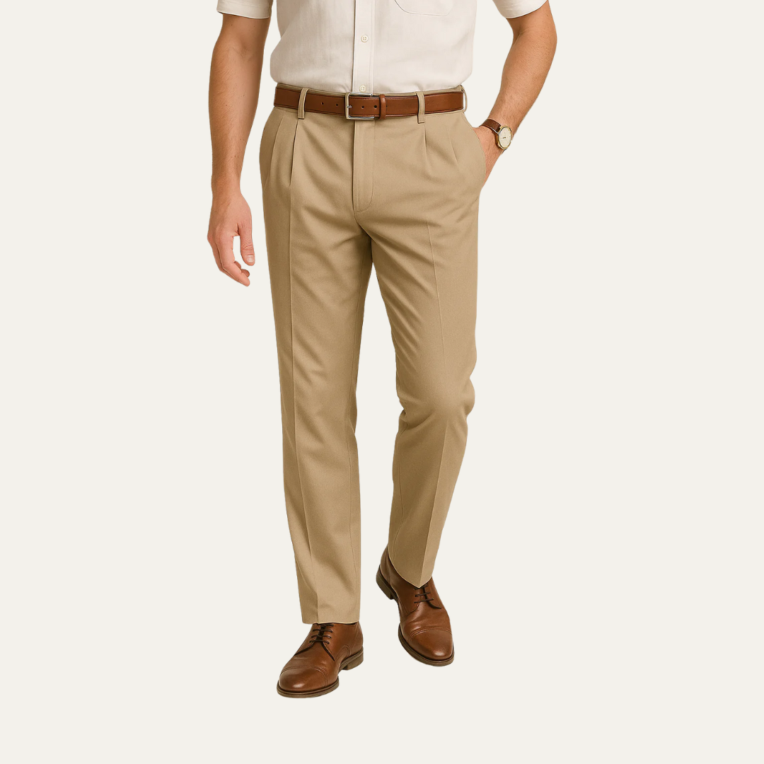Men's Traditional Flat Front Dress Pants